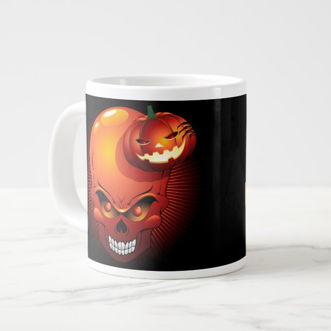 Tasse Géante Halloween Crâne et Citrouille Boug de spécialité (Devant gauche)