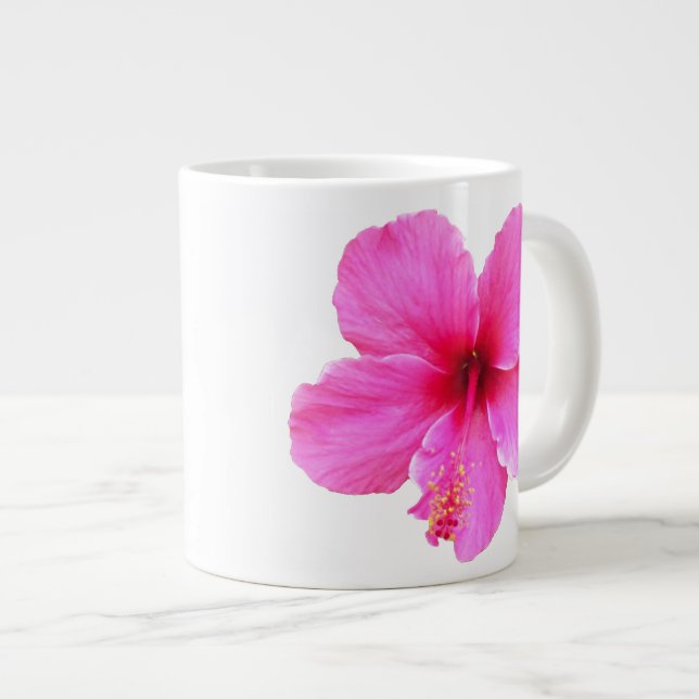 Tasse Géante HIbiscus rose (Devant droit)