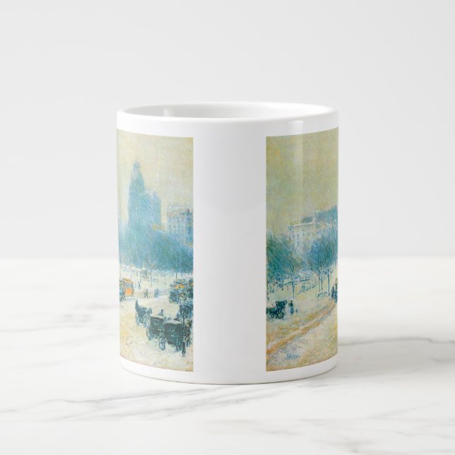 Tasse Géante Hiver en Union Carré par Frederick Childe Hassam (Devant)