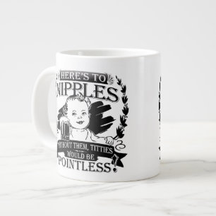 Tasse Géante Humour d'alimentation des seins