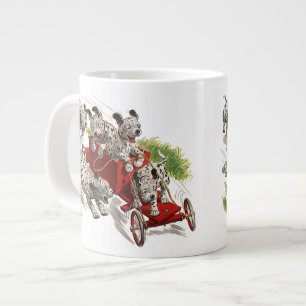 Tasse Géante Humour Vintage Chiot Dalmatien Mignon Camion de Po