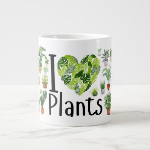 Tasse géante « I Heart Plants »