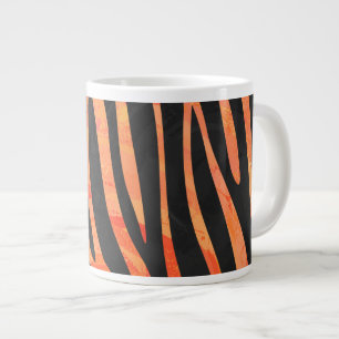Tasse Géante Impression noire et orange Zebra