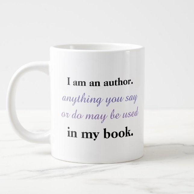 Tasse Géante Je suis un auteur. (Gauche)
