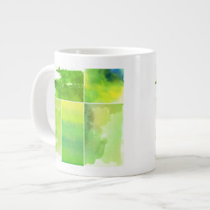Tasse Géante Jeu d'aquarelle abstrait peint à la main