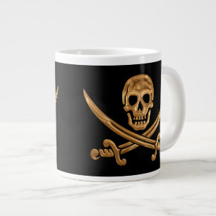 Tasse Géante Jolly roger d'or
