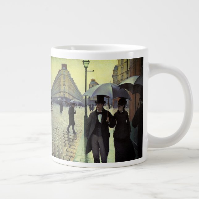 Tasse Géante Journée de la Pluie de Paris par Gustave Caillebot (Droite)