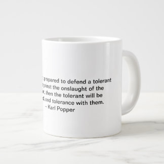 Tasse Géante Karl Poppers cite le Paradoxe de l'intolérance