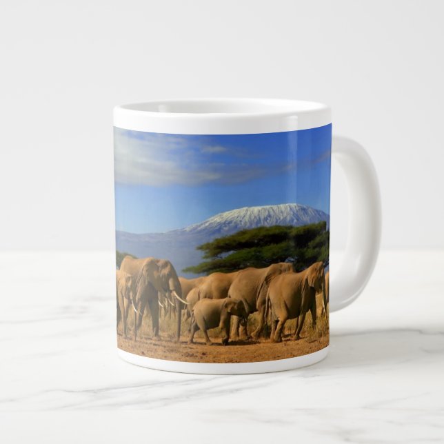 Tasse Géante Kilimandjaro Et Éléphants (Devant droit)