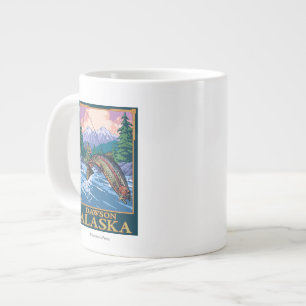 Tasse Géante La pêche à la mouche - Dawson, Alaska