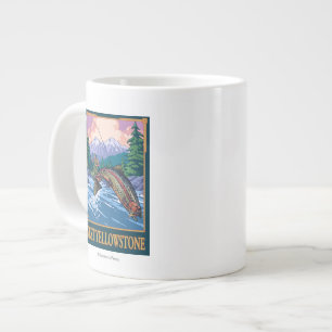 Tasse Géante La pêche à la mouche - West Yellowstone