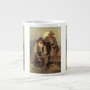 Tasse Géante La Scène de la paye par NC Wyeth, Cowboys Vintage