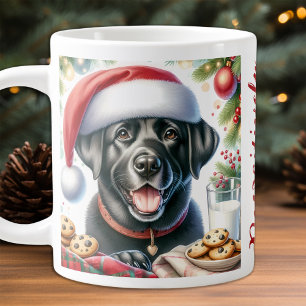 Tasse Géante Labrador Retriever Chien et Cookies de Noël