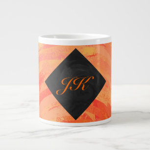 Tasse Géante Lac Fire Orange et Monogramme noir