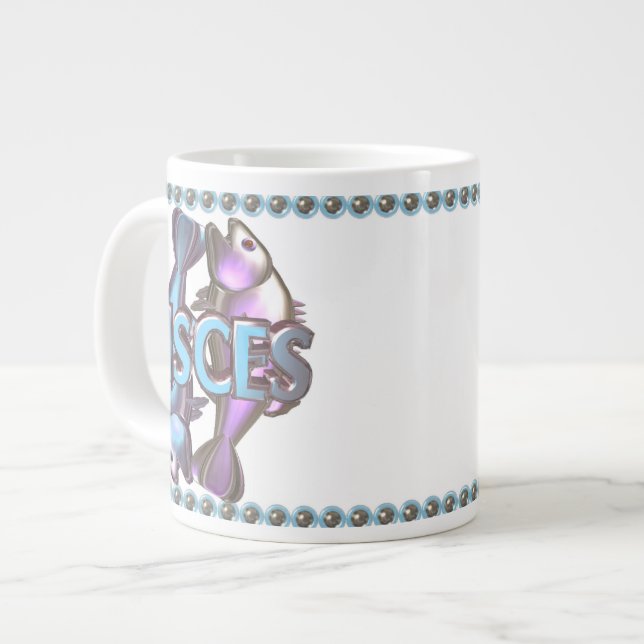 Tasse Géante L'amitié astrologique Valxart Pisces Leo (Devant gauche)
