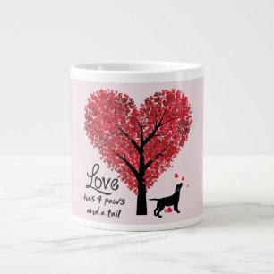 Tasse Géante L'amour a 4 pattes et un Amoureux des chiens de qu