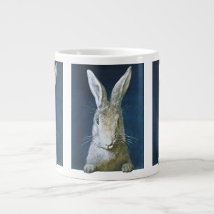 Tasse Géante Lapin blanc mignon et vintage de Pâques
