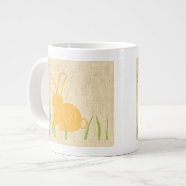 Tasse Géante Lapin jaune et herbe verte par Chariklia Zarris (Devant gauche)