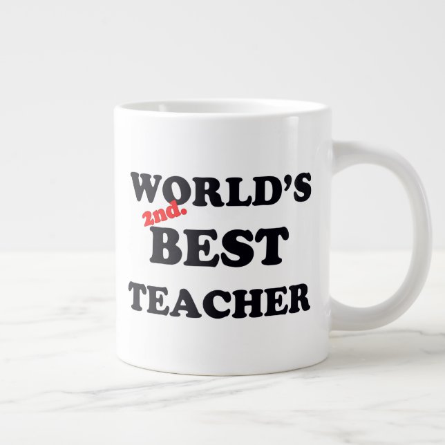 Tasse Géante Le 2ème Monde. Meilleur enseignant (Droite)