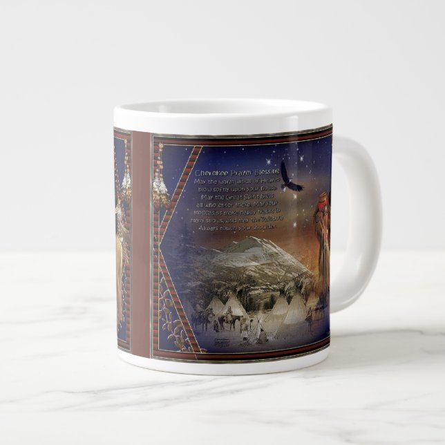Tasse Géante Le bénévolat des Cherokees dans la chasse Jumbo (Devant droit)