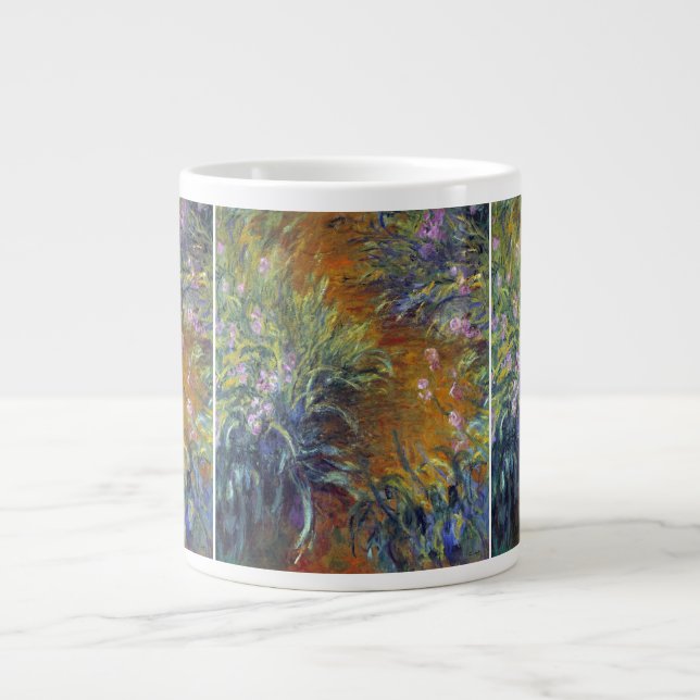 Tasse Géante Le chemin à travers les Irises par Claude Monet (Devant)