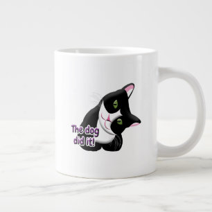 Tasse Géante Le chien l'a fait Chat