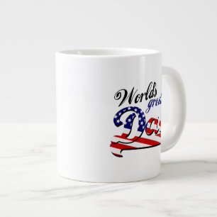 Tasse Géante Le plus grand père du monde avec un drapeau amér