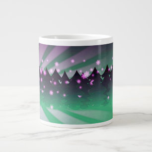 Tasse Géante Les arbres de Noël dans les tons verts
