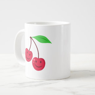 Tasse Géante Les Cerises rouges souriantes