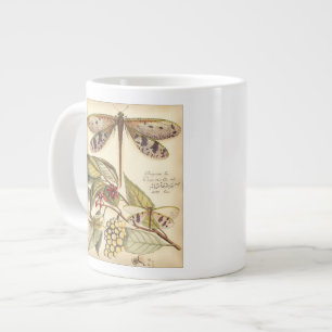 Tasse Géante Les libellules aux Feuilles et aux fruits