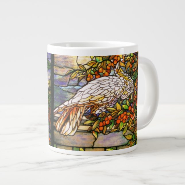 Tasse Géante Les perroquets de verre tendu de Tiffany (Devant droit)