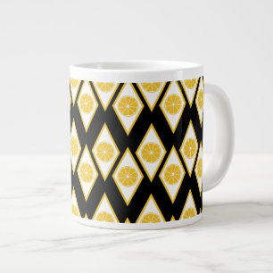 Tasse Géante Les tranches d'agrumes dans le Motif Diamant moder