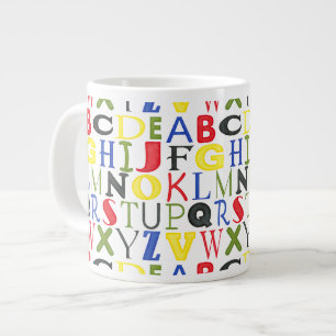 Tasse Géante Lettres de couleur vive de Megan Meagher