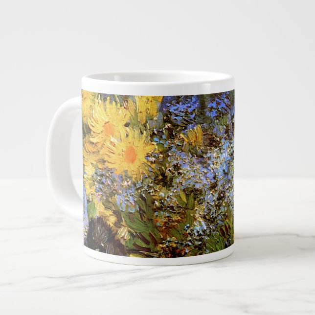 Tasse Géante Lilacs Daisies & Anemones Van Gogh Art (Devant gauche)