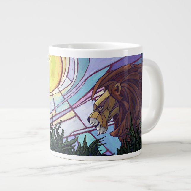 Tasse Géante Lion et petits (Devant droit)