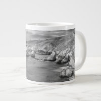 Littoral de la plage en N&B, Californie
