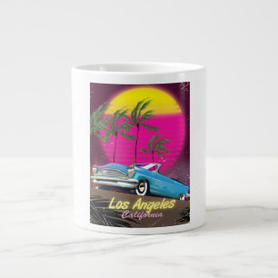 Tasse Géante Los Angeles 1980 Retro Travel print