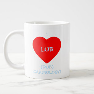 Tasse Géante Lub Dub Heart Sounds Funny Cardiologue
