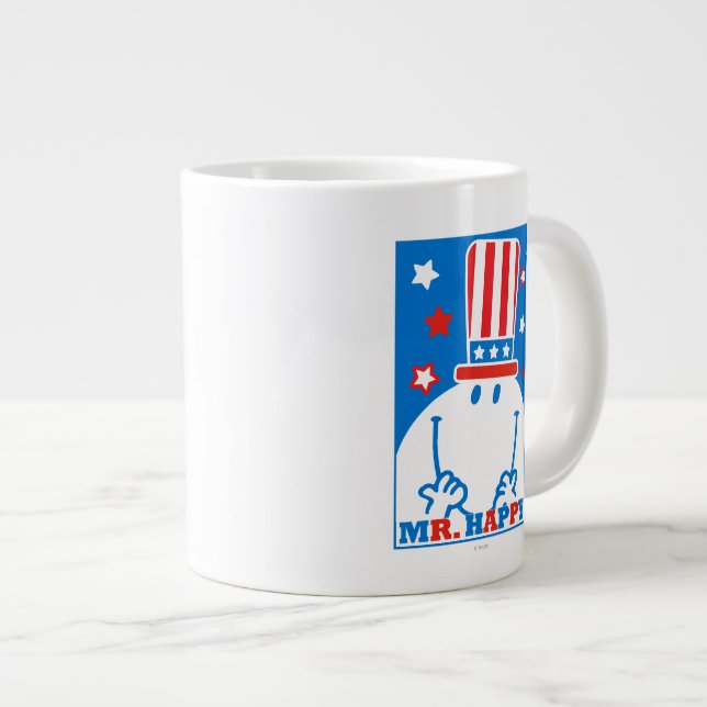 Tasse Géante M. Happy Avec Le Casquette Patriotique (Devant droit)