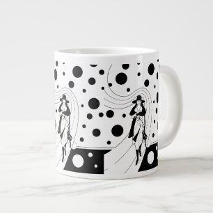 Tasse Géante Mannequin de mode rétro sur catwalk, mode Art Déco