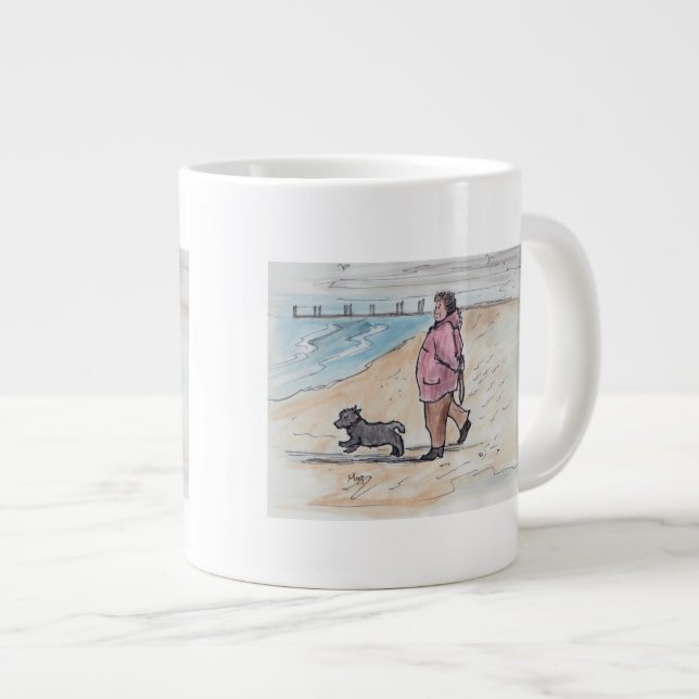 Tasse Géante Marchant le chien - 03 (Devant droit)