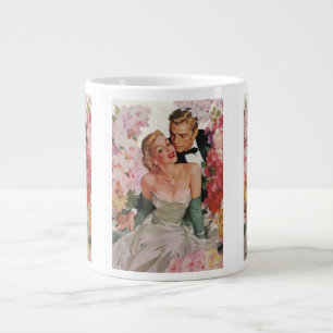 Tasse Géante Mariage vintage, mariée rétro et mariée mariée mar