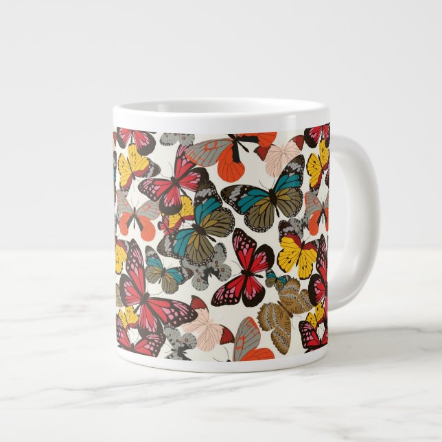 Tasse Géante Modèle floral rétro 2 (Devant droit)