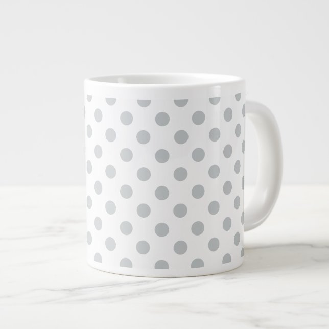Tasse Géante Modifier Pois gris N'importe quelle couleur Clique (Devant droit)