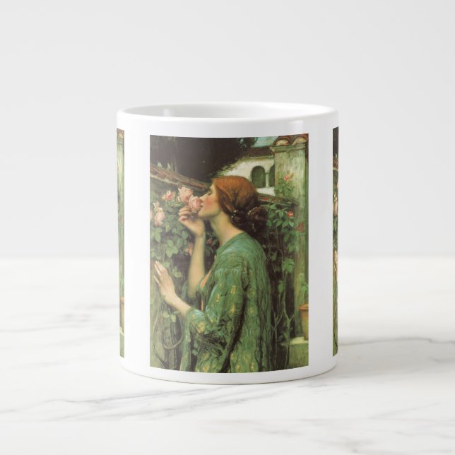 Tasse Géante Mon Rose doux, ou Âme du Rose par Waterhouse (Devant)