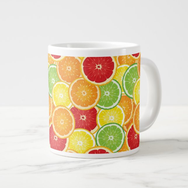 Tasse Géante Motif aux agrumes (Devant droit)