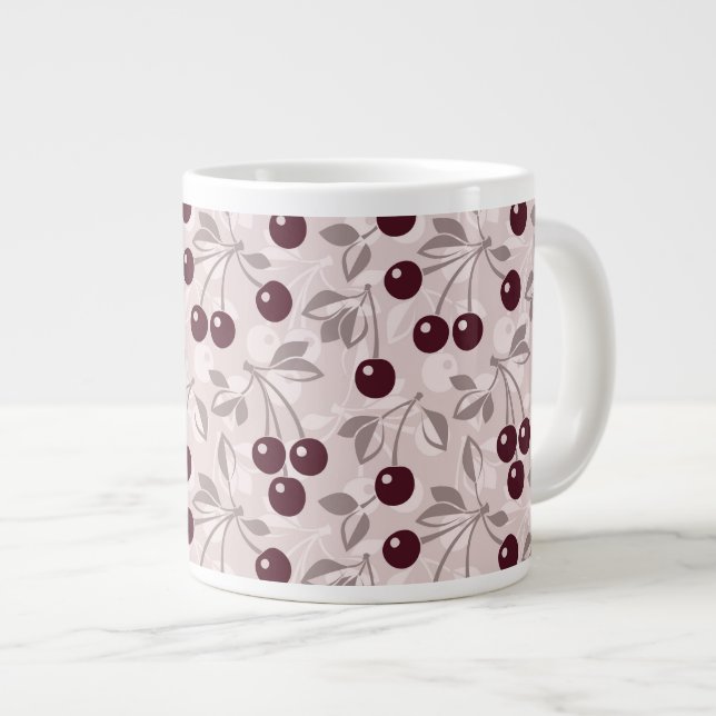Tasse Géante Motif aux cerises 2 (Devant droit)