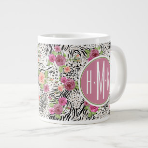 Tasse Géante Motif avec Posters de animaux  Monogramme