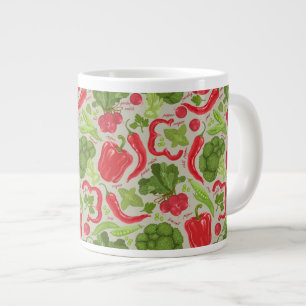 Tasse Géante motif clair à base de légumes frais