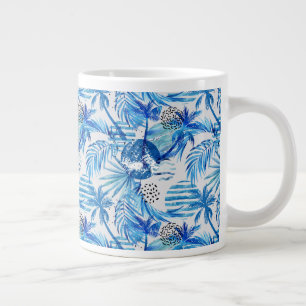 Tasse Géante Motif d'aquarelle bleu clair